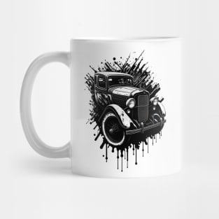 Splash Art. 20s vintage car B&W image Mug